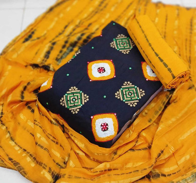 Drashti Creation Cotton Blend Embellished Salwar Suit Material