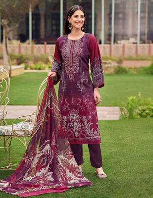 MYREVA Pure Cotton Printed Salwar Suit Material