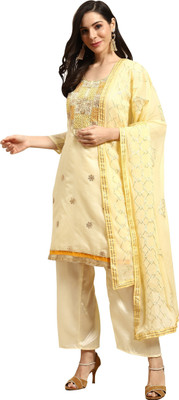 Rajnandini Chanderi Embroidered Kurta & Palazzo Material