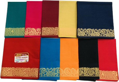 Balaji Creation Cotton Blend Solid Blouse Material
