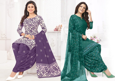SIMPLYETHNIC Crepe Embroidered Salwar Suit Material