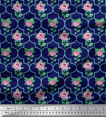 Soimoi Pure Cotton Floral Print Multi-purpose Fabric