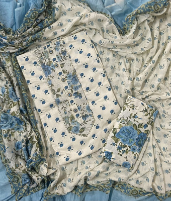 krishna boutique Pure Cotton Printed Salwar Suit Material