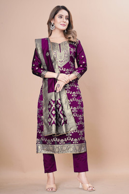 SHREE HARI FAB Art Silk Self Design Kurta & Churidar Material