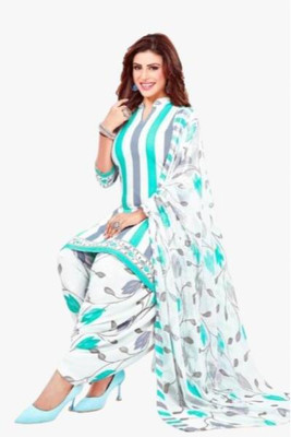 EverEthnic Cotton Blend Self Design Salwar Suit Material