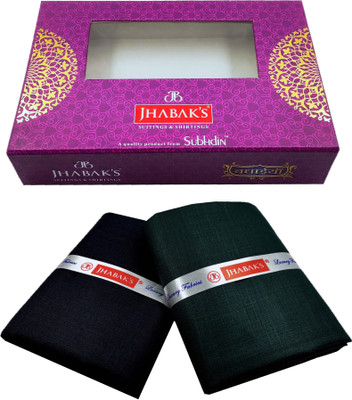 JHABAK'S Cotton Blend Solid Shirt & Trouser Fabric