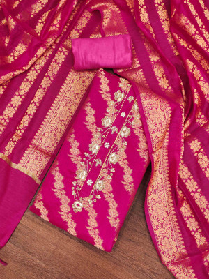 Tasrika Silk Blend Self Design Salwar Suit Material