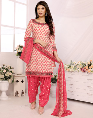 AYKA CLOTHINGS Crepe Printed Salwar Suit Material