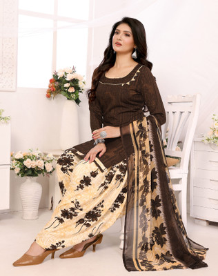 The VERCO Crepe Printed Salwar Suit Material