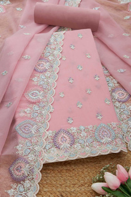 soch Chiffon Embroidered Salwar Suit Material