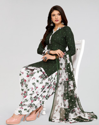 HLSILK Crepe Self Design Salwar Suit Material