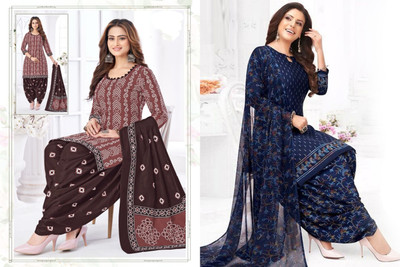 laxmi creation Crepe Printed Salwar Suit Material