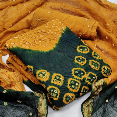 VED CREATION Cotton Blend Solid Kurta & Churidar Material