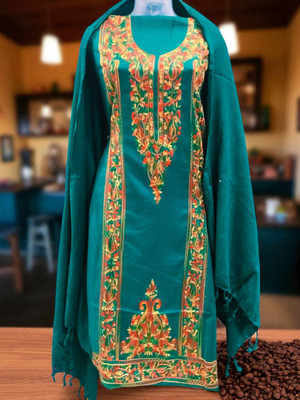 REET MAHAL Wool Embroidered Salwar Suit Material