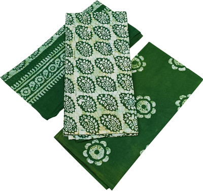 ADHIN Cotton Blend Dyed, Self Design, Printed Salwar Suit Material