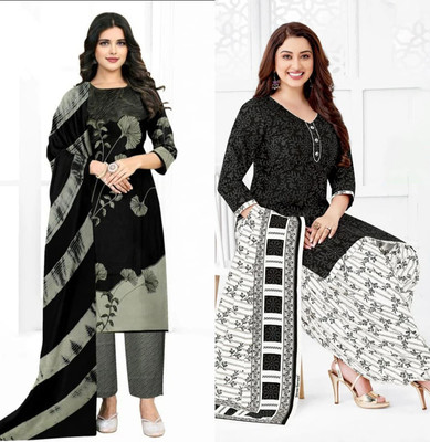 laxmi creation Crepe Printed Salwar Suit Material