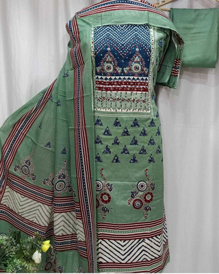 Angelcreations Cotton Linen Self Design Kurta Fabric