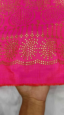 SATKAAR FASHIONS Silk Blend Embroidered Multipurpose Running Fabric