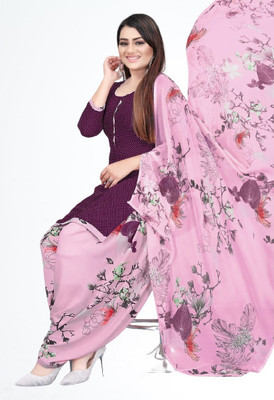 Aumki Crepe Printed Salwar Suit Material