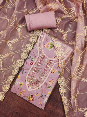 Kimisha Organza Embroidered Salwar Suit Material
