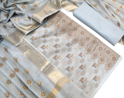 Pahnawa handlooms Cotton Silk Self Design Salwar Suit Material