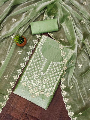 Kimisha Silk Blend Embroidered Salwar Suit Material