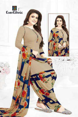 EverEthnic Crepe Printed Salwar Suit Material