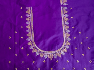 vishwambhari enterprise Pure Silk Embroidered Blouse Material