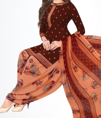 HLSILK Crepe Self Design Salwar Suit Material