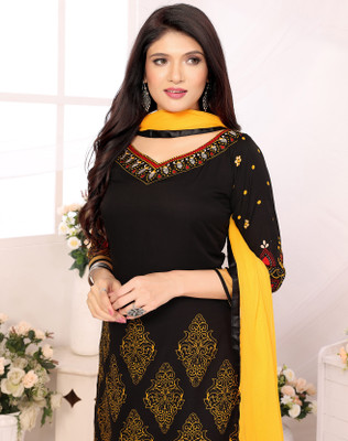 djn creation Crepe Printed Salwar Suit Material