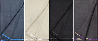 KUNDAN SULZ GWALIOR Cotton Blend Self Design Trouser Fabric