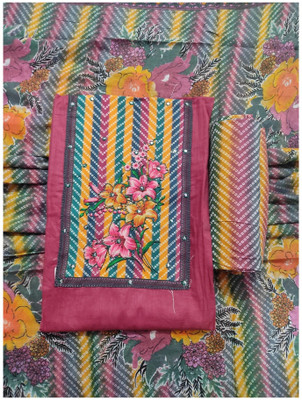 ANSH Pure Cotton Striped Salwar Suit Material