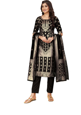 SAUMYA CREATIONS Art Silk Printed Salwar Suit Material