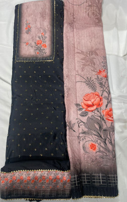 ADAB SAREES Crepe Printed Salwar Suit Material