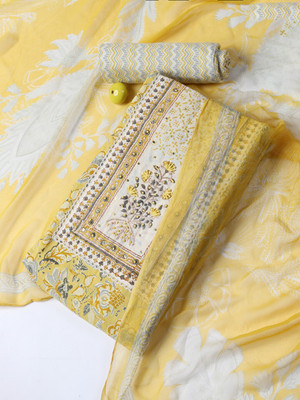 Meena Bazaar Cotton Blend Printed Salwar Suit Material