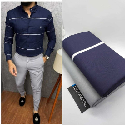 nilkanth creation Polycotton Checkered Shirt & Trouser Fabric