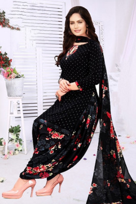 STYLEVEDA Crepe Printed Salwar Suit Material