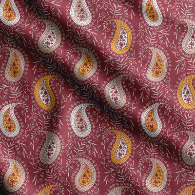 Soimoi Pure Cotton Paisley Multi-purpose Fabric