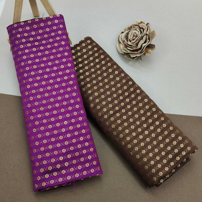 vriti fashion Jacquard Solid Blouse Material