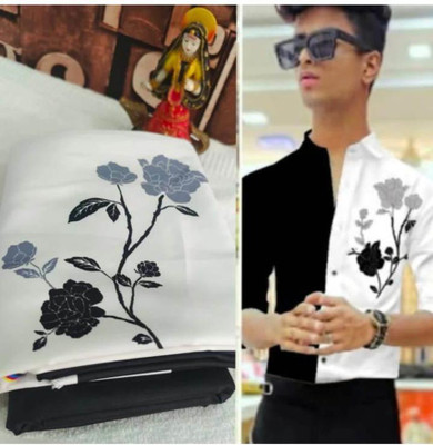 RD CREATION Polycotton Floral Print Shirt & Trouser Fabric