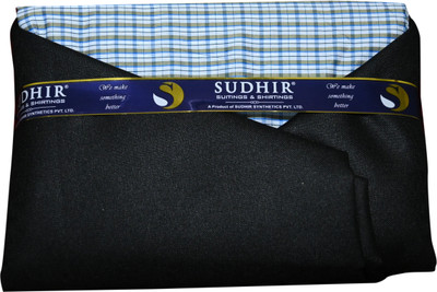 SUDHIR Polyester Checkered Shirt & Trouser Fabric