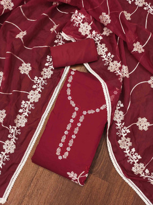 Divastri Cotton Silk Embroidered Salwar Suit Material