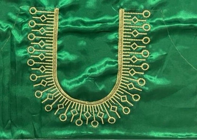 Soundarya Silk Blend Embroidered, Self Design Blouse Material