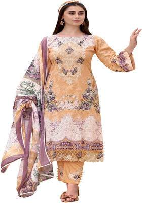 DRAVINAM Trends Pure Cotton Printed Salwar Suit Material