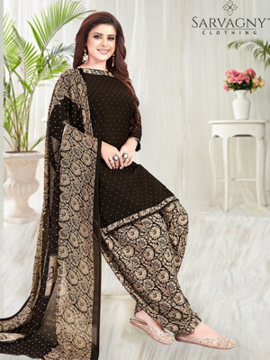 Wonder Weave Crepe Floral Print Salwar Suit Material