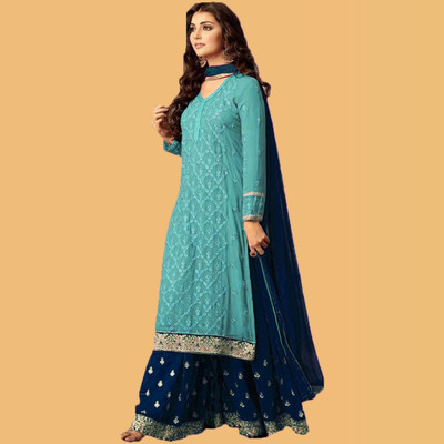 VATAGAMFAB Net/Lace Embroidered Gown/Anarkali Kurta & Bottom Material