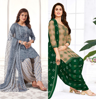 laxmi creation Crepe Printed Salwar Suit Material