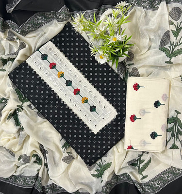 EJS Pure Cotton Solid, Printed Salwar Suit Material