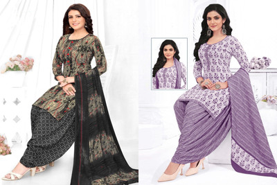 laxmi creation Crepe Printed Salwar Suit Material