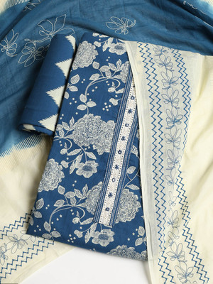 Meena Bazaar Cotton Blend Printed Salwar Suit Material